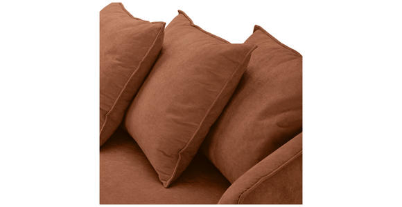 ECKSOFA Rostfarben Chenille  - Rostfarben/Buchefarben, KONVENTIONELL, Holz/Textil (162/276cm) - Carryhome