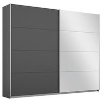 SCHWEBETÜRENSCHRANK  in Grau  - Alufarben/Grau, MODERN, Holzwerkstoff/Metall (226/230/62cm) - Rauch Möbel