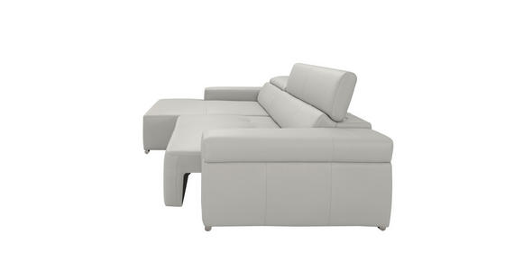 ECKSOFA DUA in Echtleder Beige  170/293 cm  - Chromfarben/Beige, Design, Leder/Metall (170/293cm) - Novel