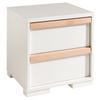 NACHTKÄSTCHEN 48,1/48,8/40 cm  in Weiß  - Buchefarben/Weiß, MODERN, Holz/Holzwerkstoff (48,1/48,8/40cm) - Vipack