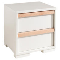 NACHTKÄSTCHEN 48,1/48,8/40 cm  in Weiß  - Buchefarben/Weiß, MODERN, Holz/Holzwerkstoff (48,1/48,8/40cm) - Vipack