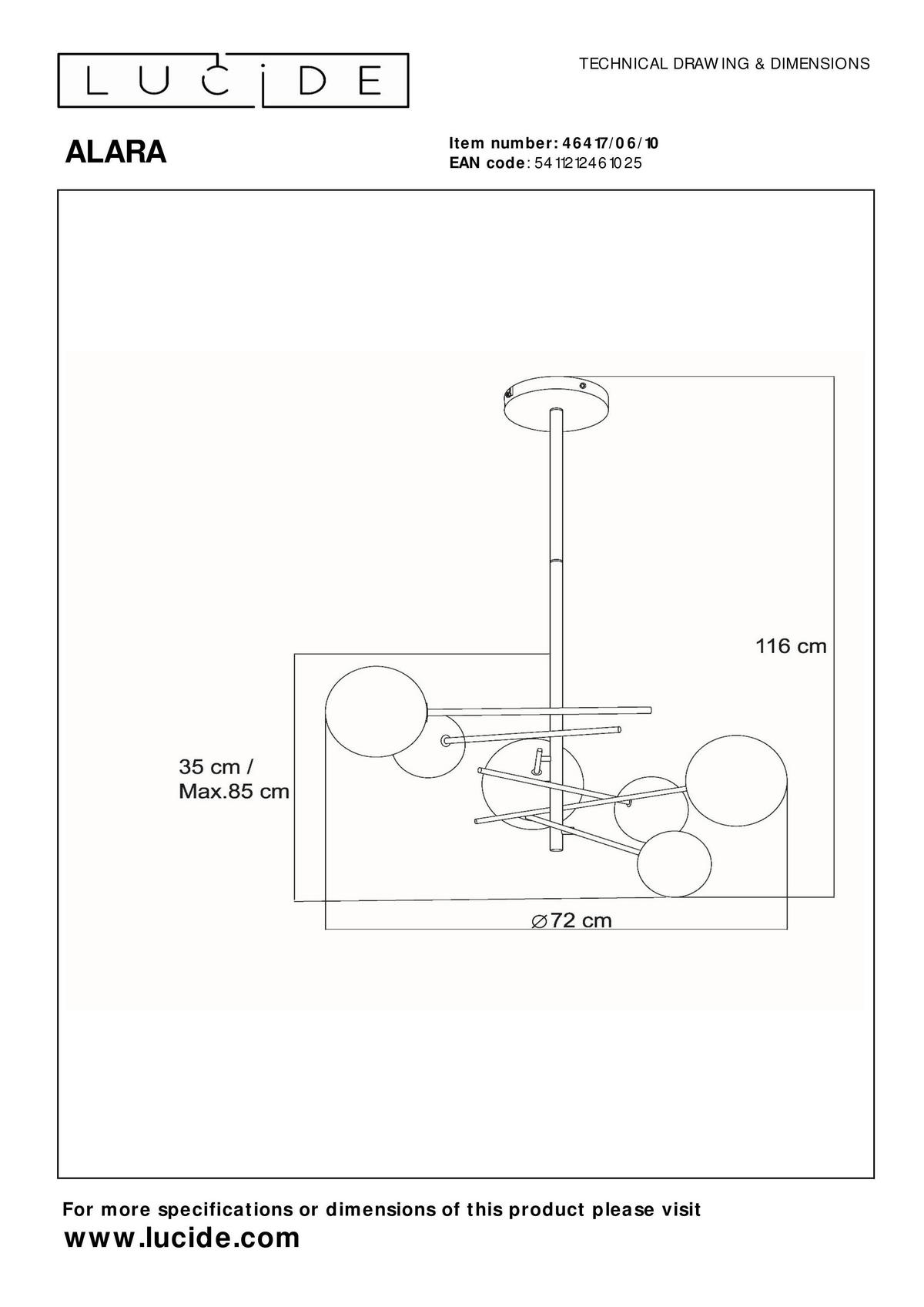 HÄNGELEUCHTE 72/72/116 cm    - Lifestyle, Glas (72/72/116cm) - Lucide
