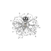 TAKLAMPA Gloria 52/35 cm  - kromfärg/transparent, Klassisk, metall/plast (52/35cm)
