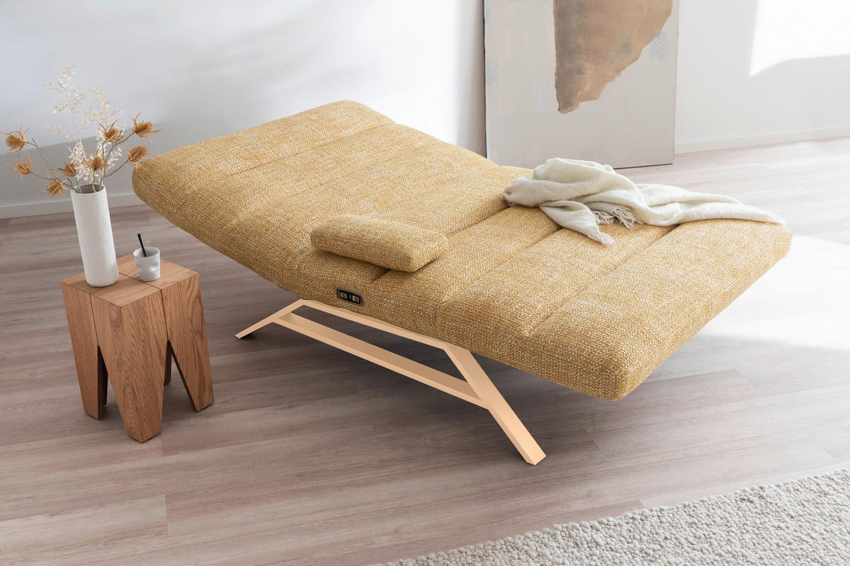 RELAXLIEGE Chenille Gelb  - Gelb/Orange, Design, Textil/Metall (120/54-113/158-198cm) - Pure Home Lifestyle