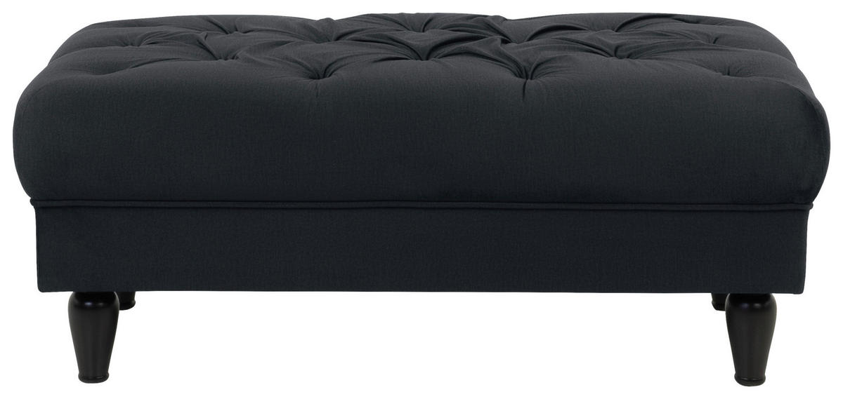 HOCKER in Textil Anthrazit  - Anthrazit/Schwarz, Design, Holz/Textil (110/44/56cm) - MID.YOU