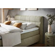 BOXSPRINGBETT 180/200 cm  in Olivgrün  - Schwarz/Olivgrün, KONVENTIONELL, Textil/Metall (180/200cm) - Dieter Knoll