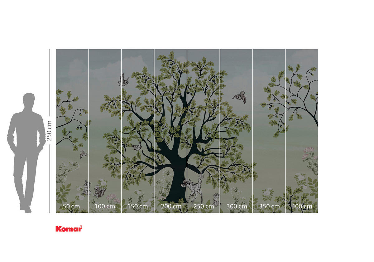 FOTOTAPETE - Schwarz/Weiß, Design, Textil (400/250cm) - Disney