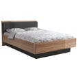 BETT 140/200 cm  in Grau, Sonoma Eiche  - Grau/Sonoma Eiche, Design, Holzwerkstoff/Textil (140/200cm) - Carryhome