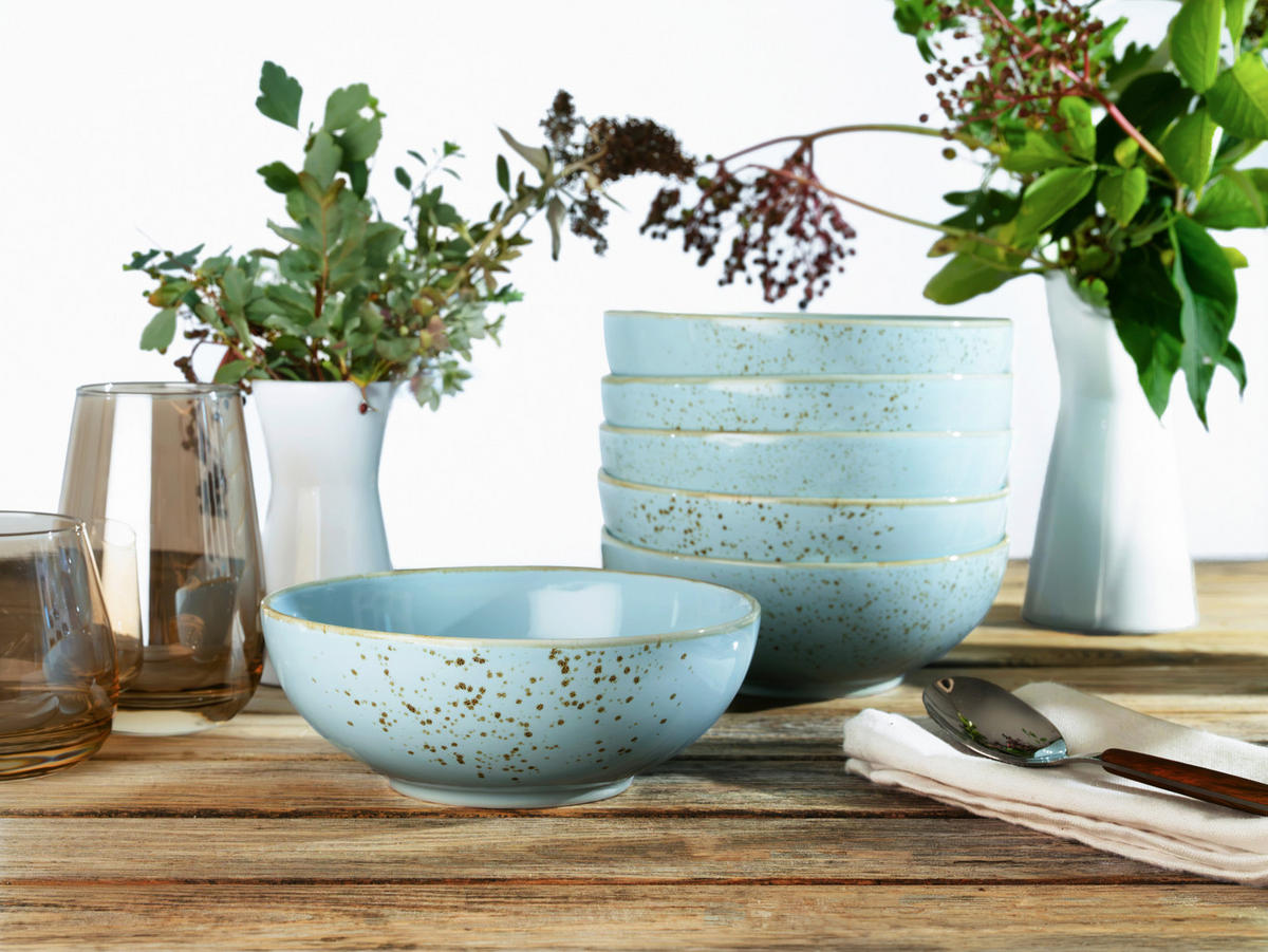 SCHÜSSELSET 16,5 cm  - Pastellblau, Trend, Keramik (16,5cm) - Creatable