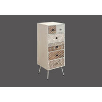 Comodă 40/108/35 cm  - alb/auriu, Lifestyle, metal/lemn (40/108/35cm) - Landscape