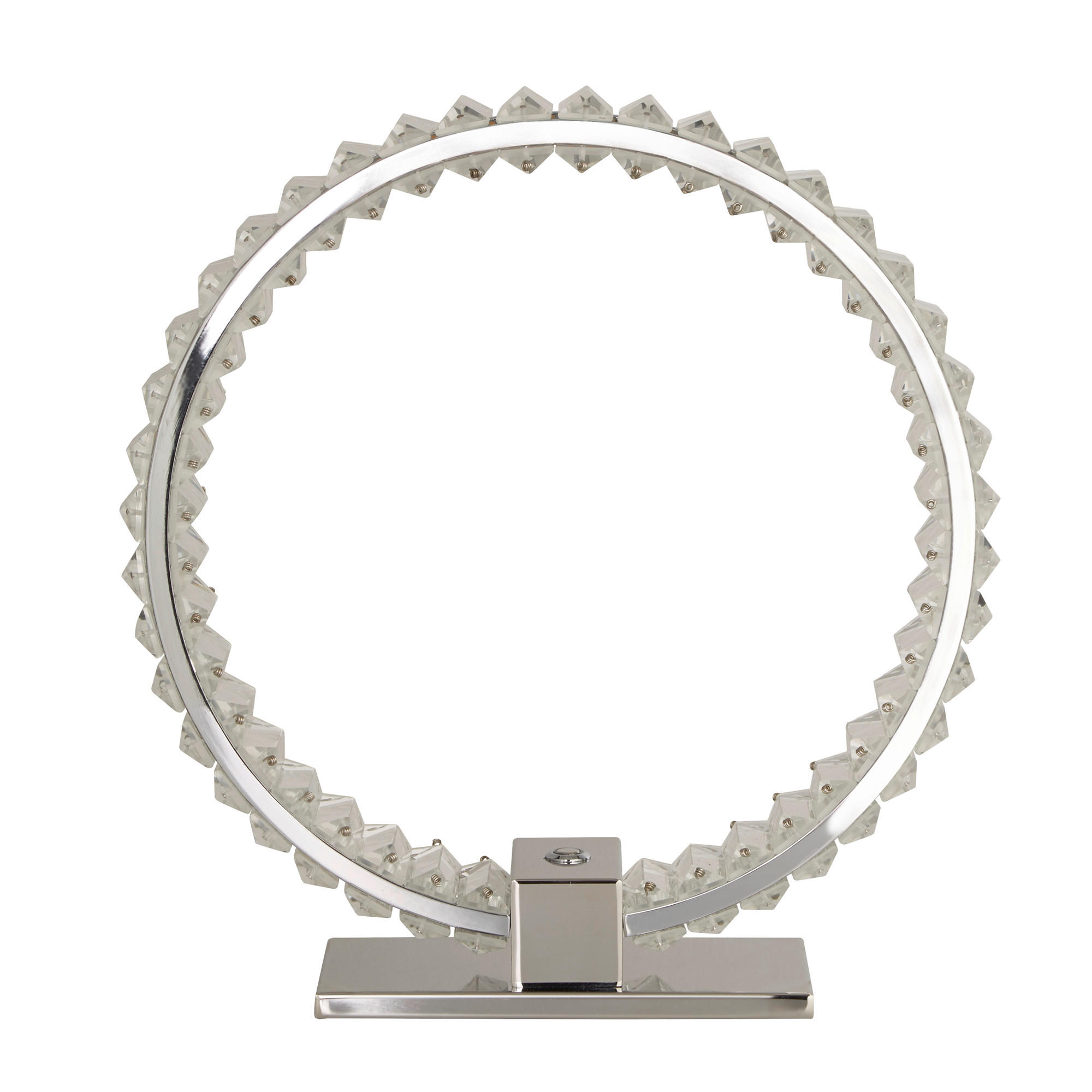 LED-TISCHLEUCHTE Hoop 35/10/38 cm   - Chromfarben, LIFESTYLE, Glas/Metall (35/10/38cm) - Searchlight