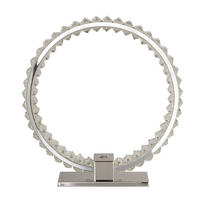 LED-TISCHLEUCHTE Hoop 35/10/38 cm   - Chromfarben, LIFESTYLE, Glas/Metall (35/10/38cm) - Searchlight
