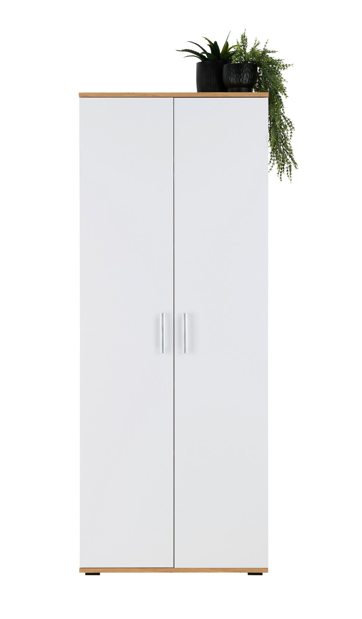 MULTISKÅP 70/178,9/33,5 cm 2-dörrar - vit/svart, Klassisk, trämaterial/plast (70/178,9/33,5cm) - Best Price