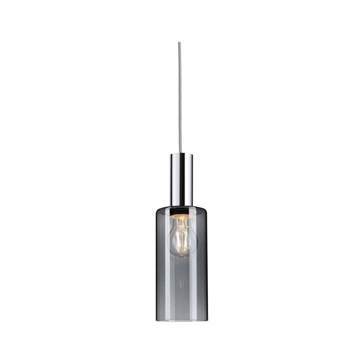 SCHIENENSYSTEM-LEUCHTENSCHIRM - Grau, Basics, Glas (10/21cm) - Paulmann