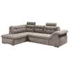 ECKSOFA Beige Mikrovelours  - Beige, KONVENTIONELL, Kunststoff/Textil (193/283cm) - MID.YOU
