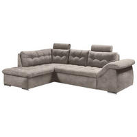 ECKSOFA Beige Mikrovelours  - Beige, KONVENTIONELL, Kunststoff/Textil (193/283cm) - MID.YOU