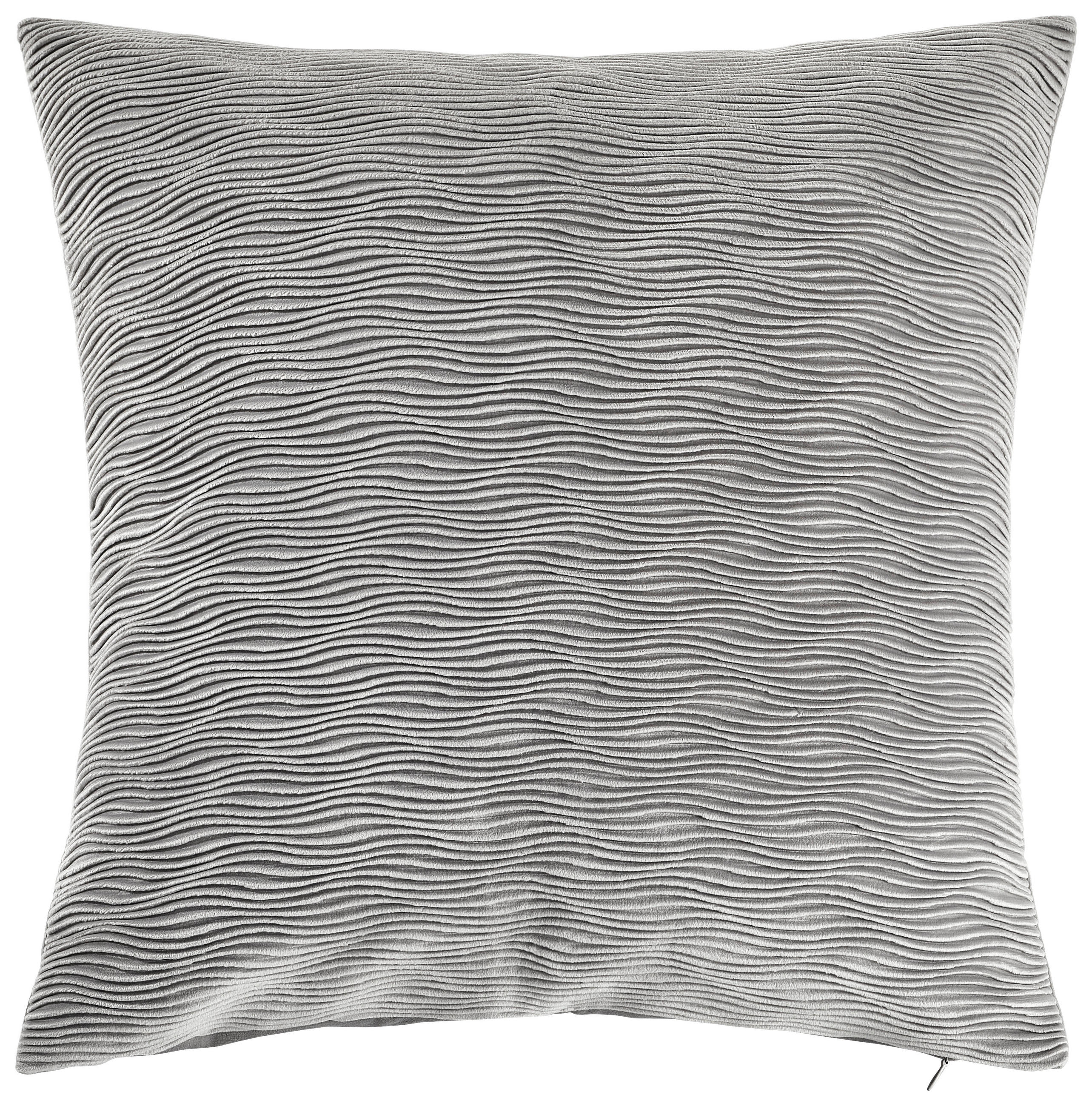 KISSENHÜLLE WAVE 50/50 cm  - Silberfarben, Basics, Textil (50/50cm) - Novel