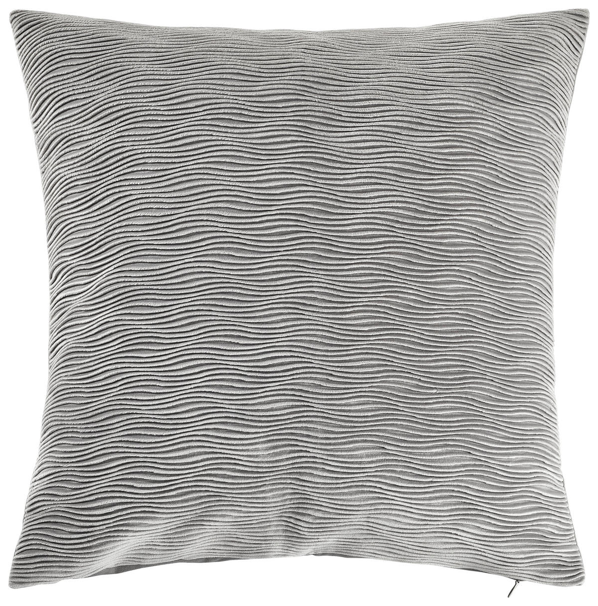 KISSENHÜLLE WAVE 50/50 cm  - Silberfarben, Basics, Textil (50/50cm) - Novel