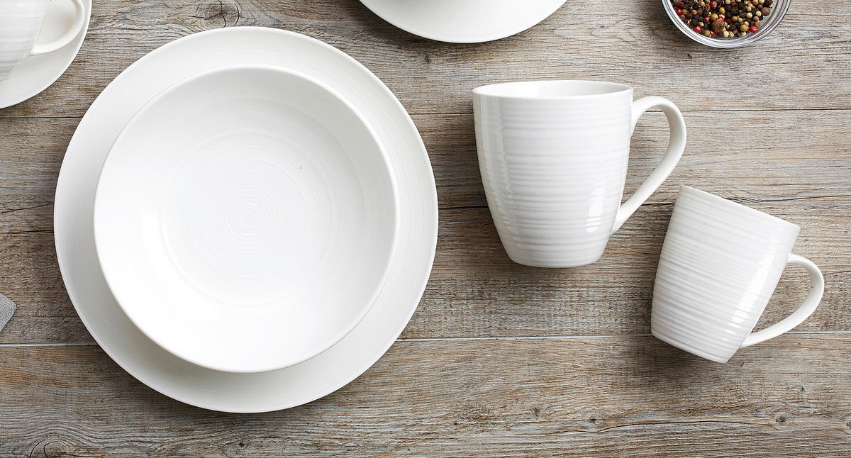 KOMBISERVICE 12-teilig  - Weiß, Basics, Keramik (34/29/34cm) - Ritzenhoff Breker