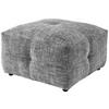 HOCKER in Textil Silberfarben  - Silberfarben/Schwarz, Design, Kunststoff/Textil (72/44/72cm) - Livetastic