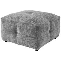 HOCKER in Textil Silberfarben  - Silberfarben/Schwarz, Design, Kunststoff/Textil (72/44/72cm) - Livetastic