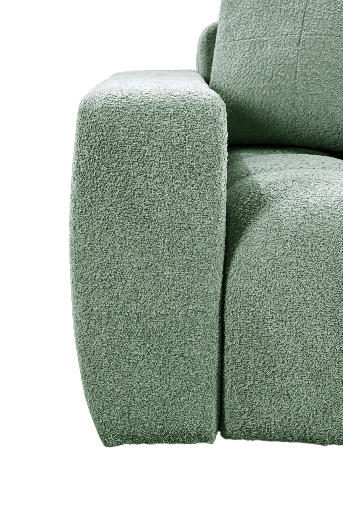 SCHLAFSOFA  mit Liegefunktion, Schlafen auf Sitzhöhe Struktur, Bouclé Mintgrün  - Schwarz/Mintgrün, Basics, Kunststoff/Textil (250/86/140cm) - Livetastic