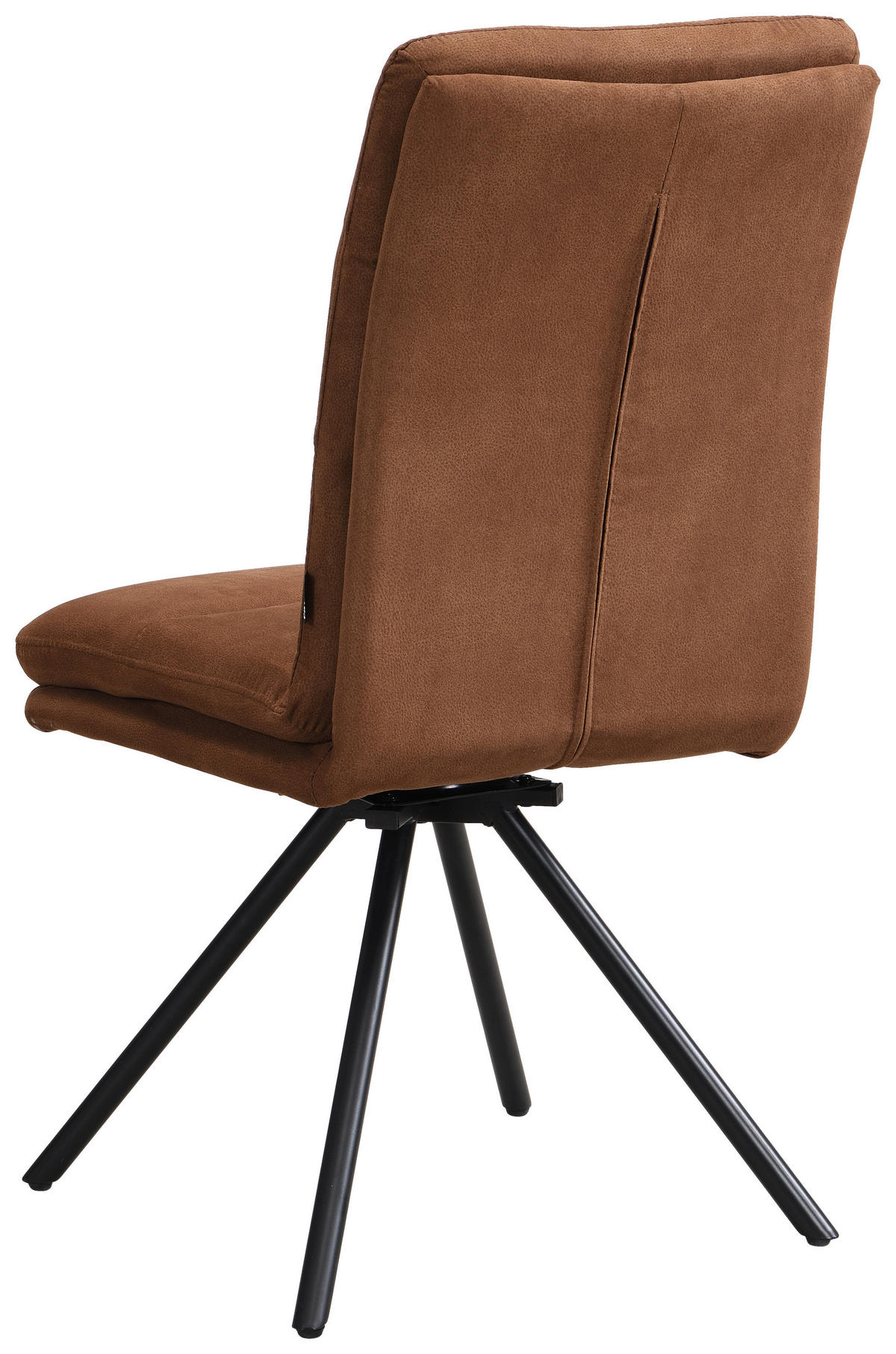 STUHL - Cognac/Schwarz, Design, Textil/Metall (46/92,5/65cm) - Cantus