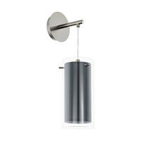 WANDLEUCHTE - Grau, Design, Glas/Textil (12/44,5cm) - Eglo