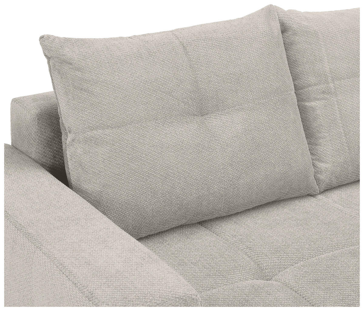 ECKSOFA Naturfarben Webstoff  - Schwarz/Naturfarben, KONVENTIONELL, Textil/Metall (292/192cm) - Carryhome