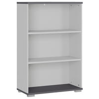 AKTENREGAL Graphitfarben, Grau  - Silberfarben/Graphitfarben, KONVENTIONELL, Holzwerkstoff/Kunststoff (80/123/40cm) - Germania