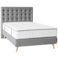 BOXSPRINGBETT 120/200 cm  in Hellgrau  - Hellgrau, Design, Holz/Textil (120/200cm) - Carryhome