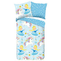 KINDERBETTWÄSCHE Iceprincess Biber 135/200 cm  - Blau, Design, Textil (135/200cm)