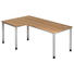 ECKSCHREIBTISCH Eichefarben - Eichefarben/Silberfarben, KONVENTIONELL, Metall (200/68-76/120cm) ECKSCHREIBTISCH Eichefarben - Eichefarben/Silberfarben, KONVENTIONELL, Metall (200/68-76/120cm)