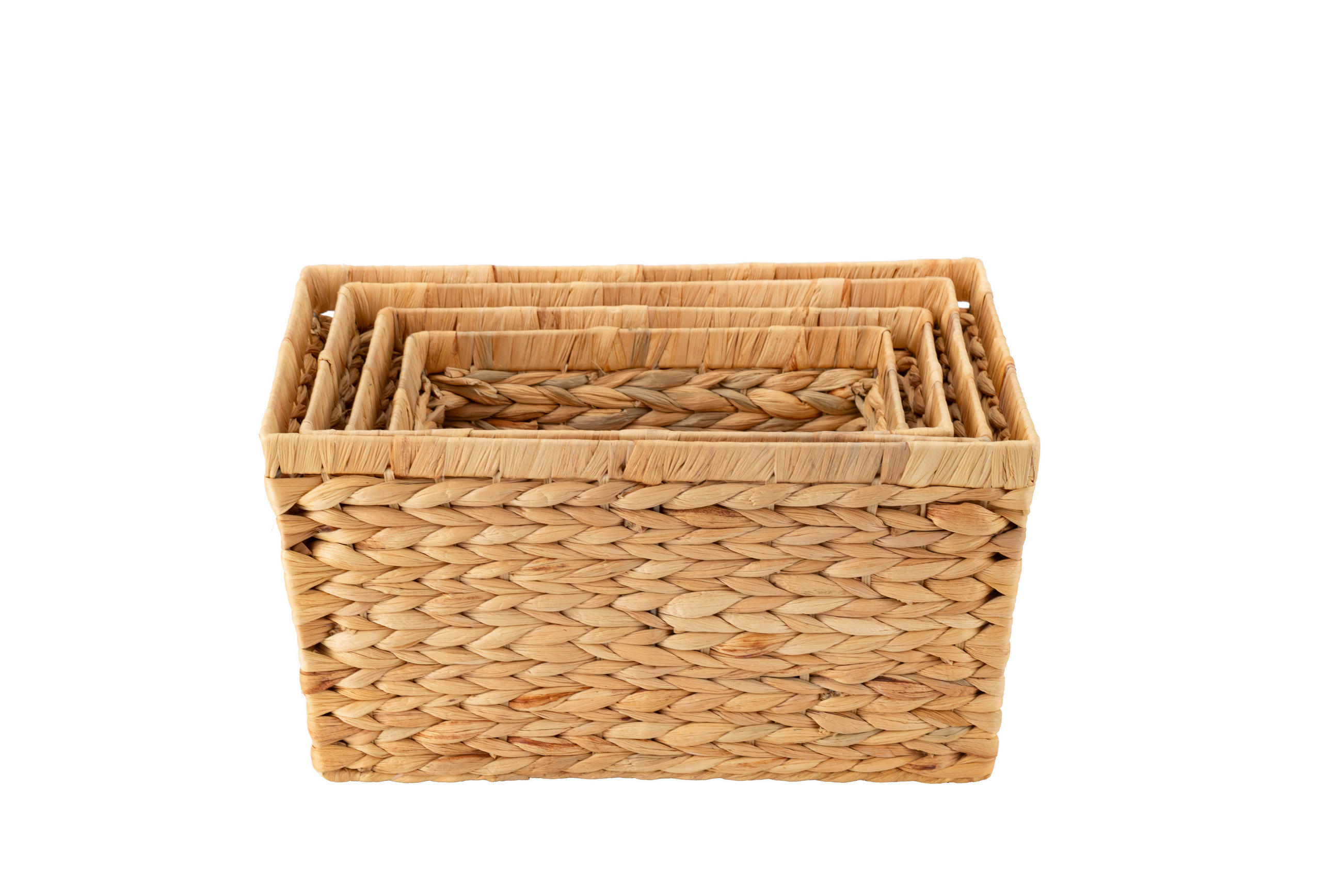 AUFBEWAHRUNGSBOXEN-SET  - Naturfarben, Basics, Holz (32/22/43cm) - Echtwerk