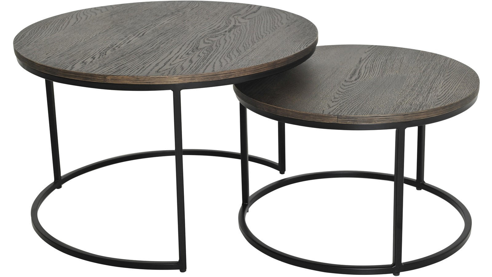 SOFFBORD SET i trä, metall 60/47/60/47/38/31 cm  - svart/mörkbrun, Design, metall/trä (60/47/60/47/38/31cm) - Best Price