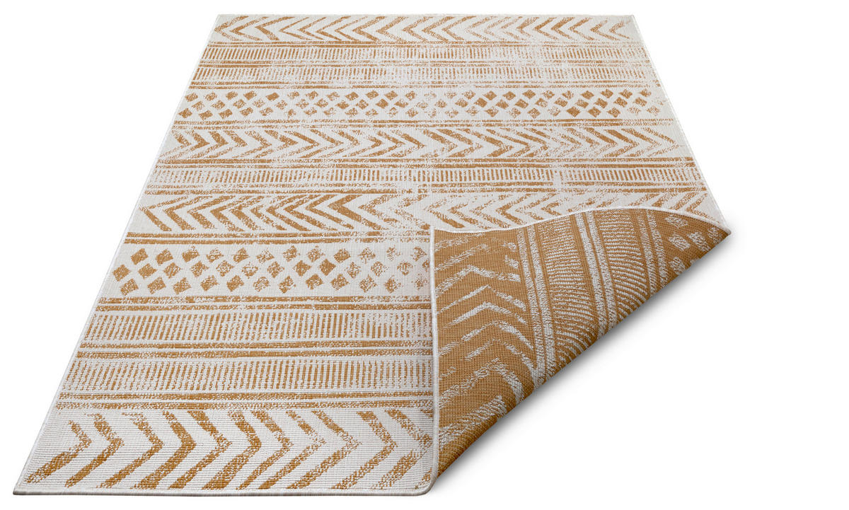 OUTDOORTEPPICH 80/150 cm Twin Supreme Honig, Creme  - Creme/Honig, Design, Kunststoff (80/150cm) - Hanse Home