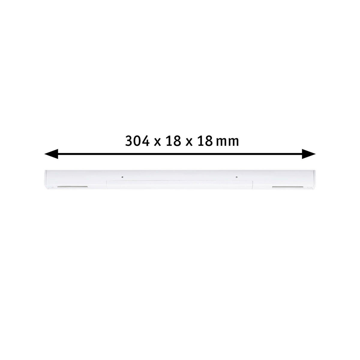 SCHIENENSYSTEM-EINSPEISER - Weiß, Basics, Metall (1,8/1,8/30,4cm) - Paulmann