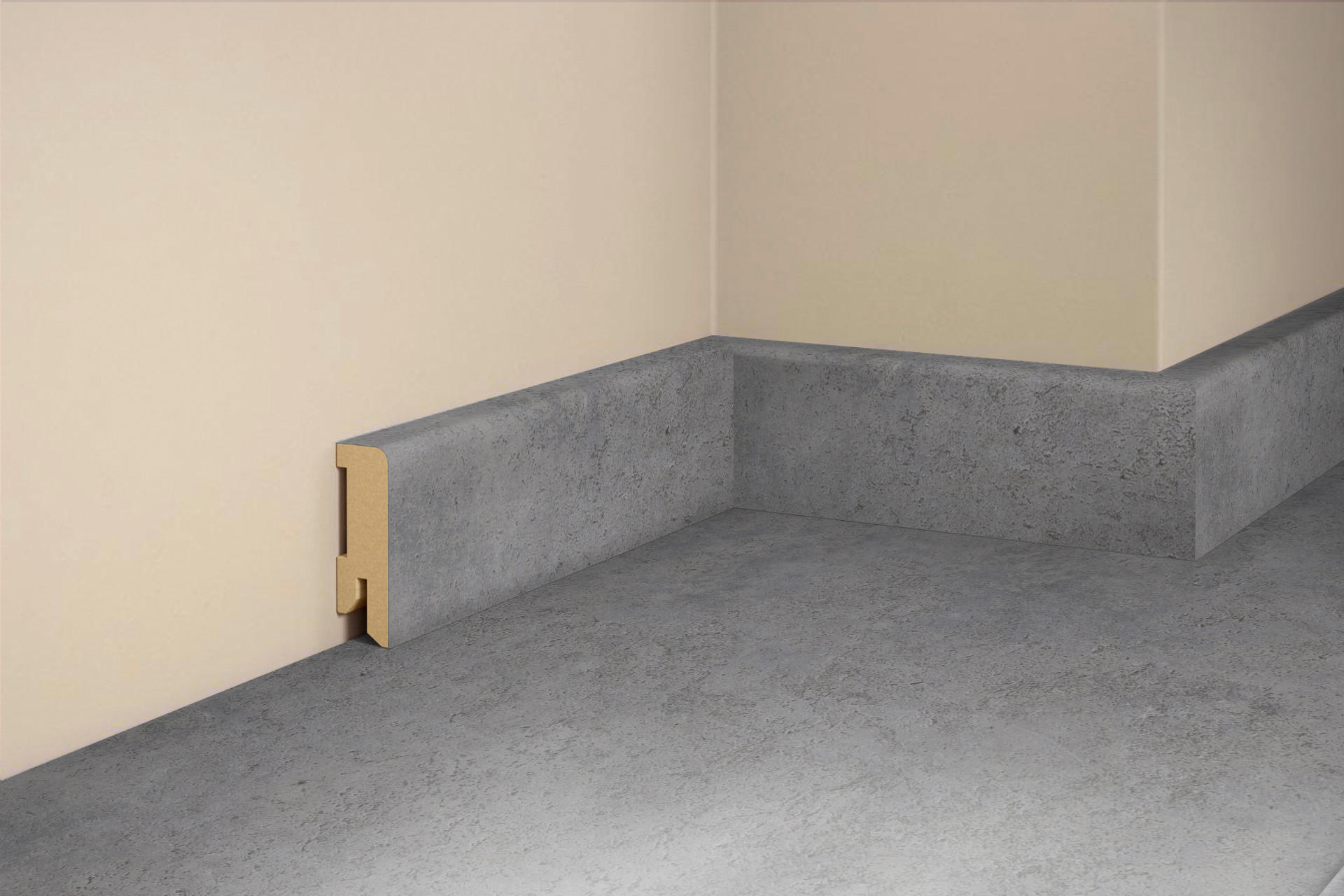 SOCKELLEISTE, Stein Beta  - Basics, Holzwerkstoff (240/5/1,6cm) - Tilo