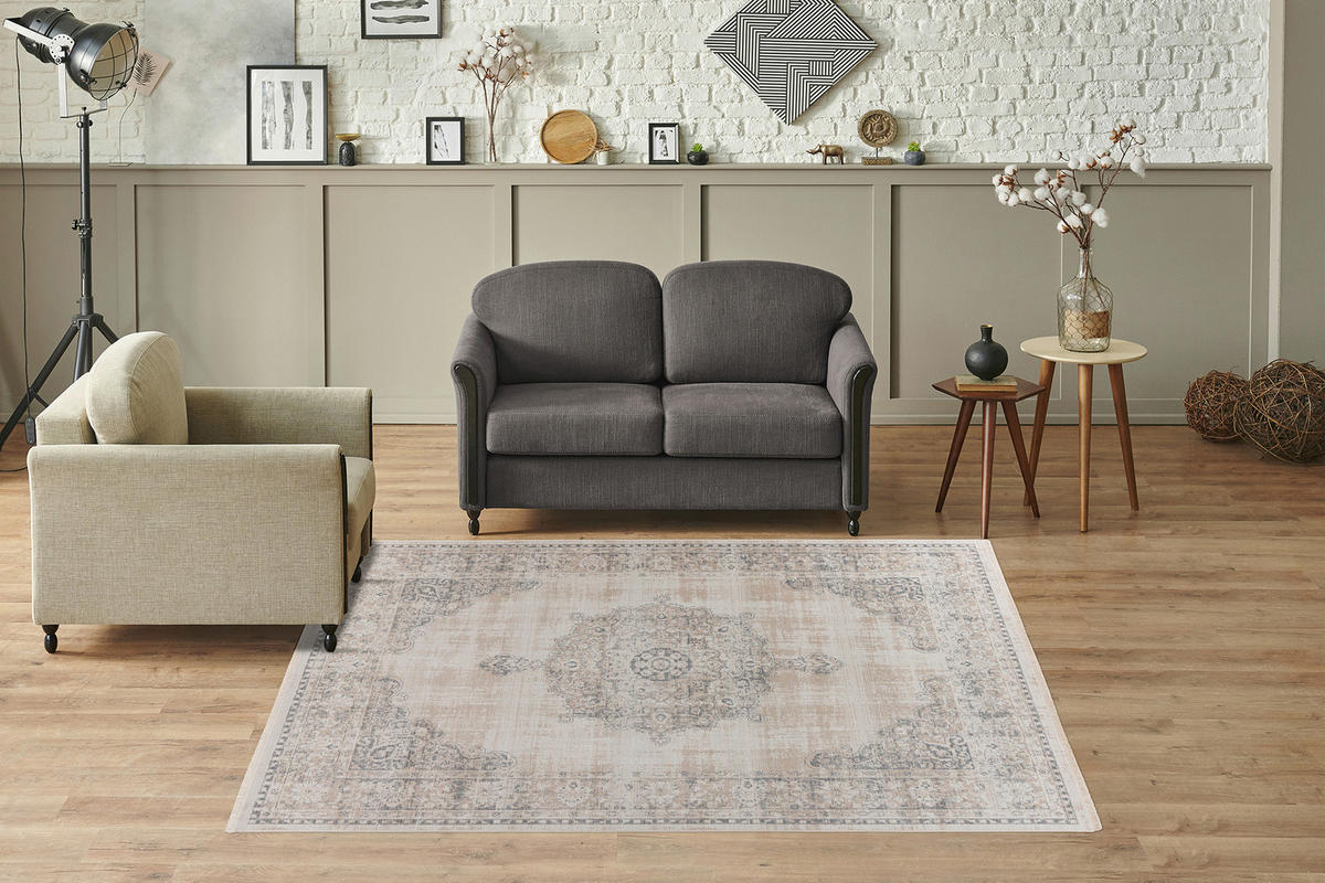 TEKAČ  Milan     80/150 cm    tkano  siva  - siva, Basics, tekstil (80/150cm) - Kayoom