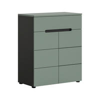 SKRINKA NA TOPÁNKY, 80/94/37 cm - čierna, Design, kompozitné drevo/plast (80/94/37cm) - Livetastic