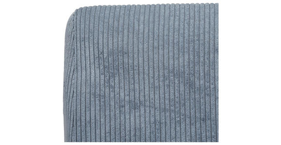 SESSEL in Cord Graublau  - Graublau/Schwarz, Design, Textil/Metall (64/83/82cm) - Hom`in