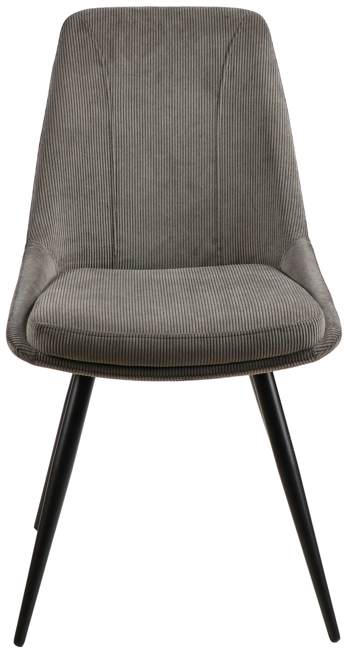 STUHL  in Eisen Cord Holz, Metall, Textil  - Schwarz/Grau, MODERN, Holz/Textil (49/88/59cm) - MID.YOU