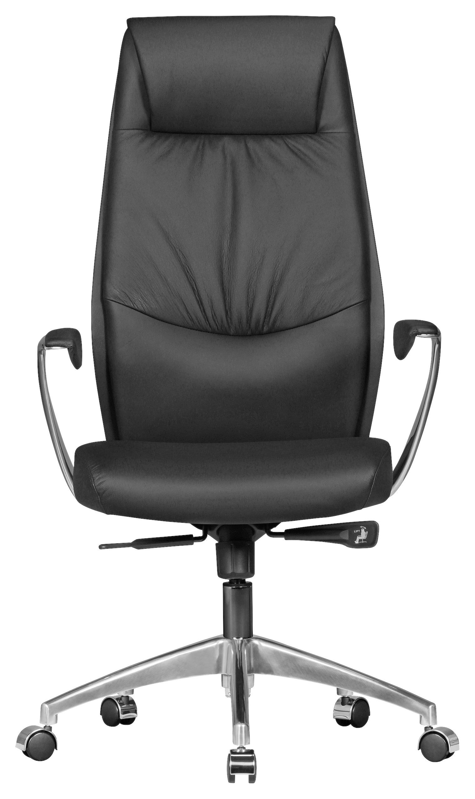 KANCELÁŘSKÉ KŘESLO, černá - barvy stříbra/černá, Moderní, kov/plast (67/117/58cm) - MID.YOU
