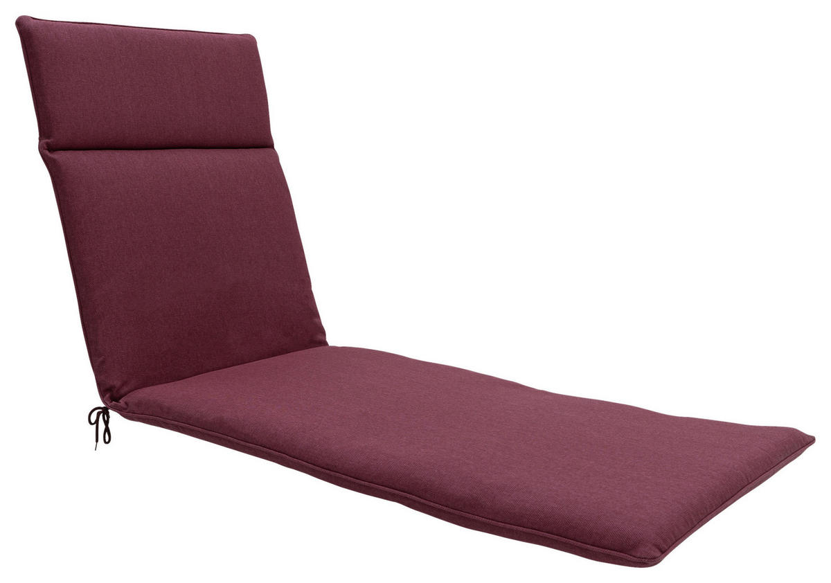 LIEGENAUFLAGE Uni  - Bordeaux, Basics, Textil (60/7/190cm)