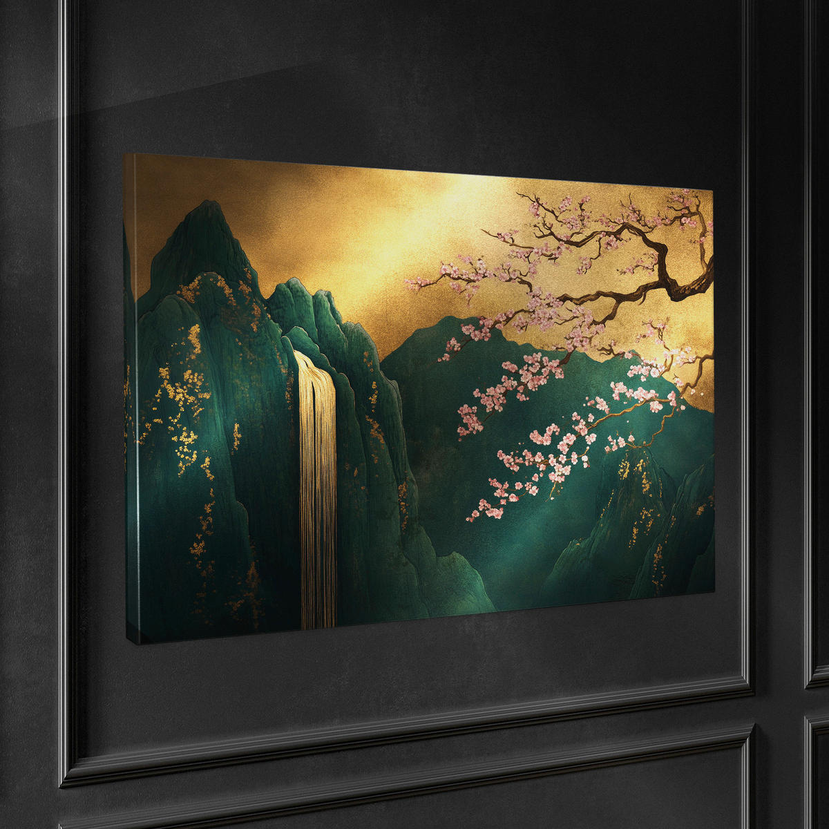 LEINWANDBILD orientalisch 70/100 cm  - Dunkelgrün/Pink, Basics, Holz/Textil (70/100cm)