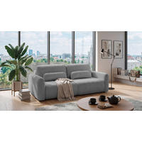 SCHLAFSOFA Webstoff Grau  - Schwarz/Grau, Modern, Kunststoff/Textil (240/89/122cm) - MID.YOU
