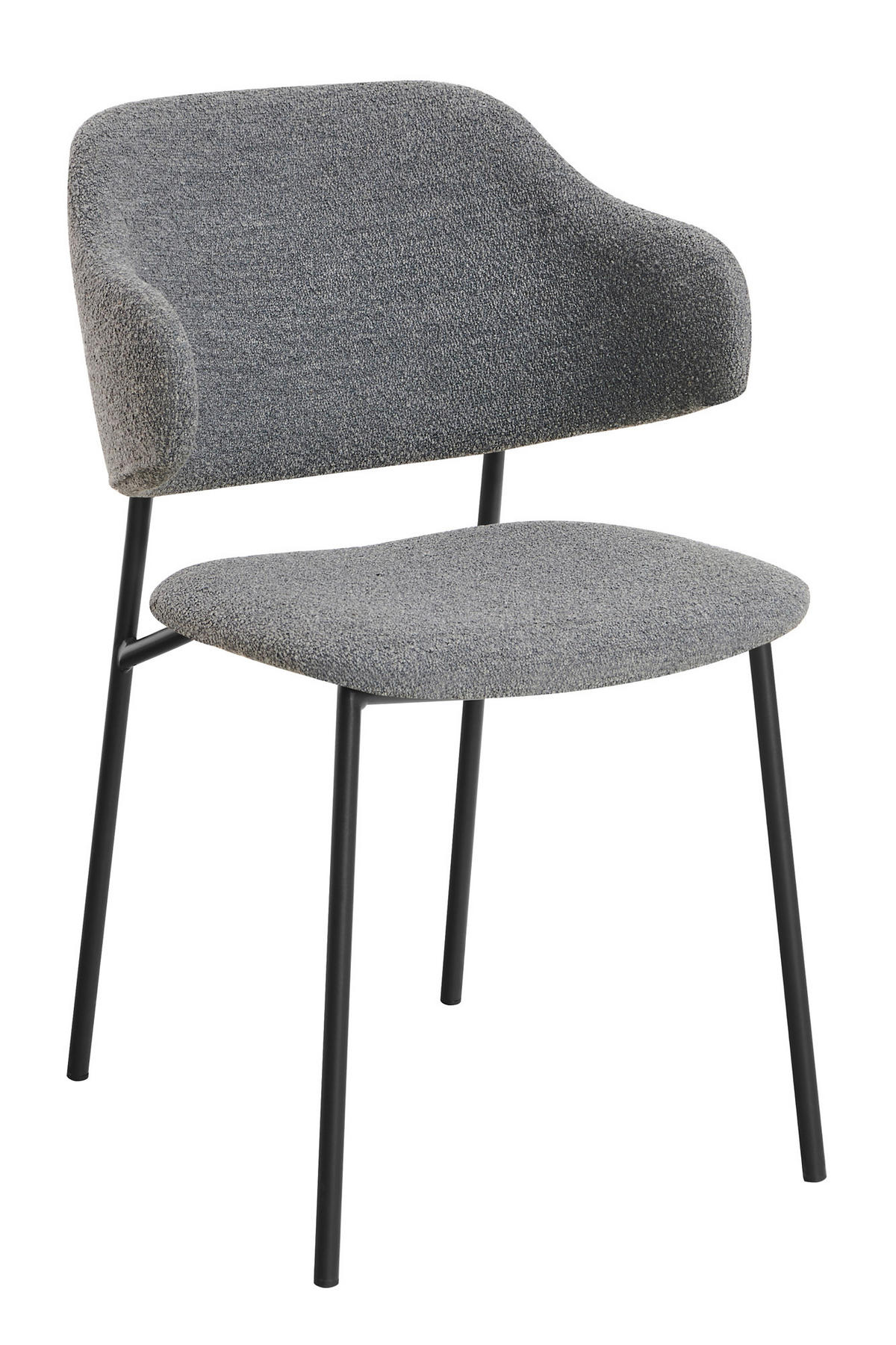 SADA STOLIČIEK S PODRÚČKAMI 2 kus - čierna/tmavosivá, Modern, kov/textil (54/83/59cm) - Livetastic