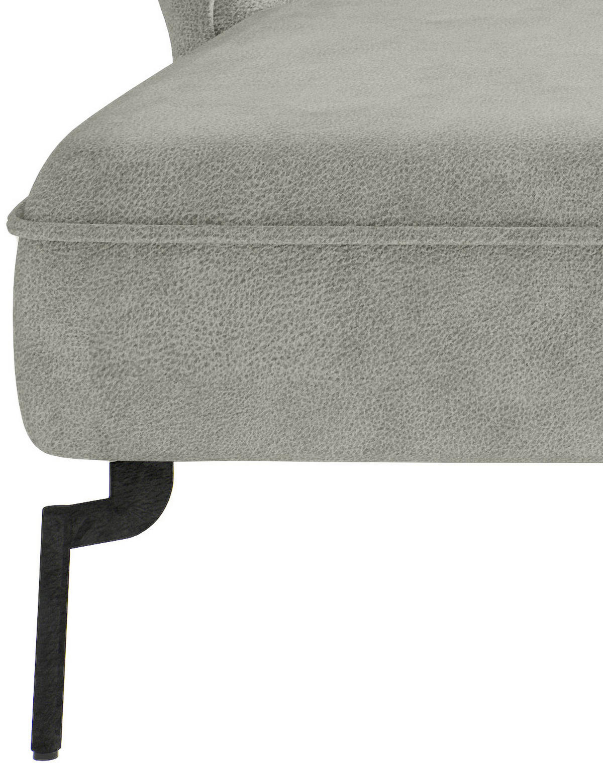 SITZGARNITUR Flachgewebe Hellgrau  - Edelstahlfarben/Hellgrau, Design, Textil/Metall (185/265cm) - Livetastic