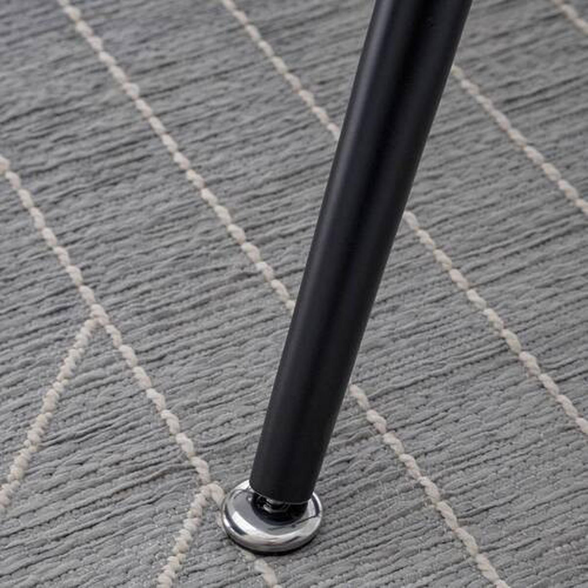 MATBORD i metall, glas, keramik 175/85/75 cm   - svart/grå, Modern, metall/glas (175/85/75cm) - Novel