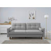 SCHLAFSOFA in Hellgrau  - Buchefarben/Hellgrau, Design, Holz/Textil (222/93/99cm) - MID.YOU